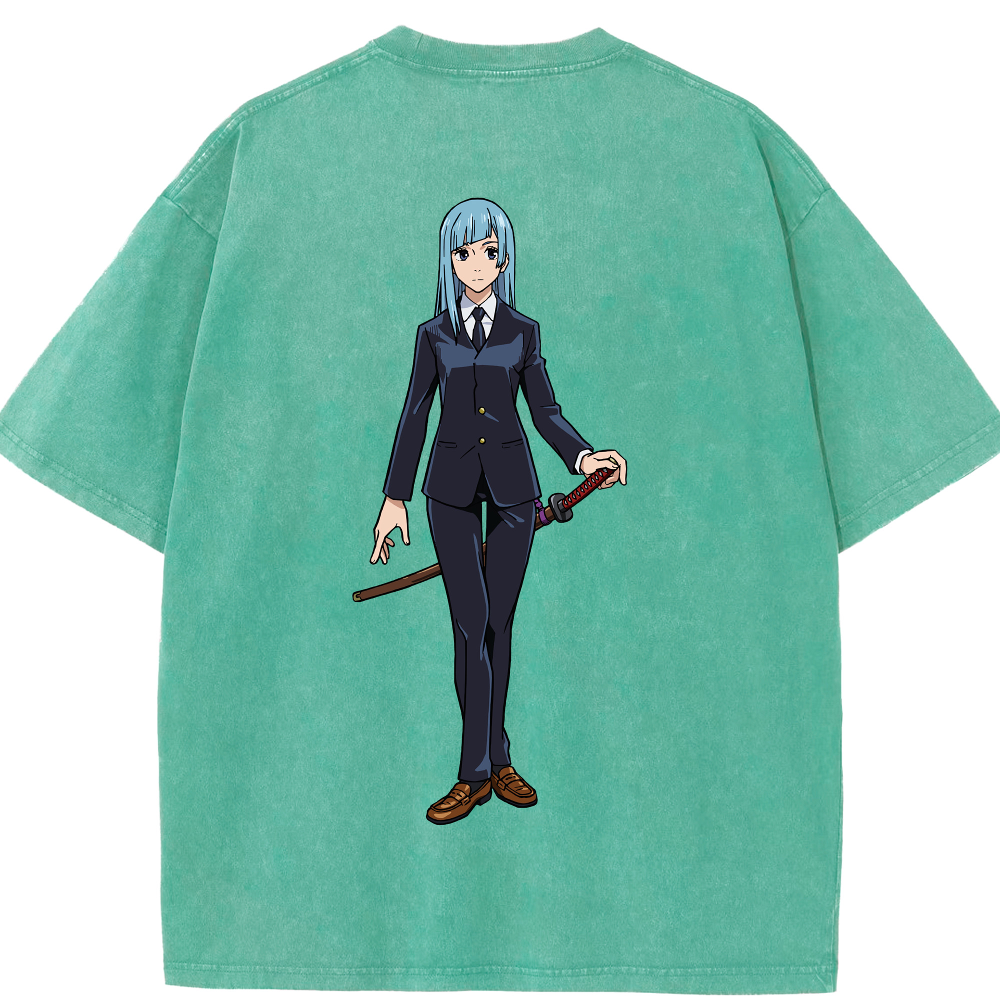 （画像用） 呪術廻戦 Jujutsu Kaisen 綿100% ヴィンテージ風 半袖Tシャツ（背面プリント）
